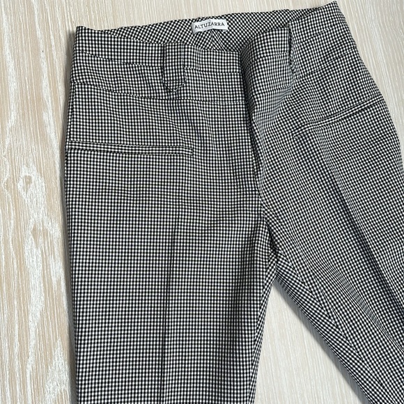 Altuzarra Plaid Black and White Gingham Pants Sz 42 - Picture 4 of 6